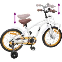 vidaXL Kinderfahrrad 16 Zoll für 4-6 Jahre alt Weiß