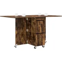 vidaXL Esstisch 140 x 80 x 77 cm Holzwerkstoff Geräucherte Eiche