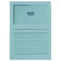 Elco Sichtmappen 29489.31 ORDO Classico, mit Sichtfenster, A4, 120 g/m2, aus Karton, blau, 100 Stück