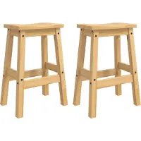 vidaXL Barhocker 2 Stk. Honigwachs 44 x 30 x 63 cm Massiv-Kiefer