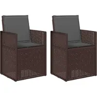 vidaXL Garten Esszimmerstühle 2 Stk. Braun und Anthrazit PP