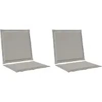 vidaXL Sitz- und Rückenkissen Polyester Hellgrau 47 x 45 x 2 cm