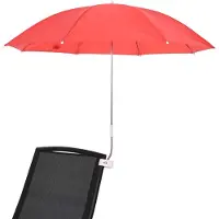 vidaXL Sonnenschirm mit Klemme Ø 105 x 86 cm 170T Polyester 2 stk.