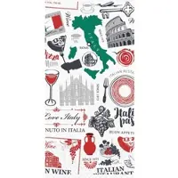 Duni Tissue-Serviette 40 x 40 cm Viva Italia 2-lagig, 1500 Stk/Krt (5 x 300 Stk)