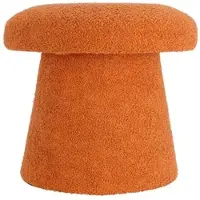 Wellhome - Hocker in Pilzform 100% Polyester in Braun Ø43x38 cm