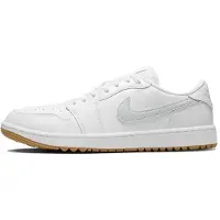 Nike Air Jordan 1 Low G White/Gum Medium Brown/Pure Platinum 44 Herren Golfschuhe