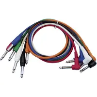 DAP FL14 – 6-farbige, unsymmetrische Patchkabel, gerade, 90°, 60 cm
