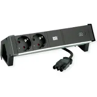Bachmann DESK2 ALU BLACK 2xSchutzkt.USBC, USB Charger 60W 0,2m GST18