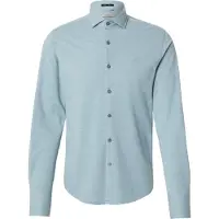 Dstrezzed Herren Hemden Kirk Shirt Melange Pique - Blauw - Größe L