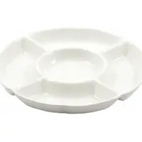 La Porcellana Bianca Convivio Rundes Snacktablett - Weiss 35 5 cm