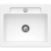 Villeroy & Boch Keramikspüle 33462FR1, Siluet 60 S flat Flächenbündige Spüle - inkl.