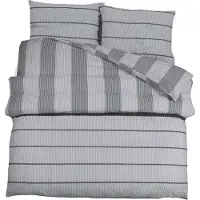 vidaXL Bettwäsche-Set Grau 220x240 cm Baumwolle