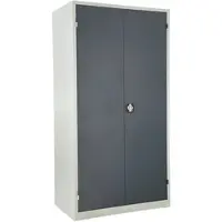 Ceha Stahlakten- und Werkstattschrank mit 100 cm Breite und 60 cm Tiefe verzinkte Fachböden mit Türen in RAL7016 (anthrazitgrau)