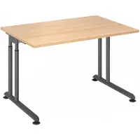 Hjh OFFICE PRO ZENO 12 G | 120x80 - 120 x 80 h?henverstellbar Eiche/Graphit