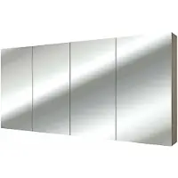 AcquaVapore Spiegelschrank, Badspiegel, Badezimmer Spiegel City 160cm braun Eich NEIN ohne LED-Beleuchtung