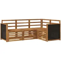 vidaXL Outdoor-Sofagarnitur 4 Stk. Polyester