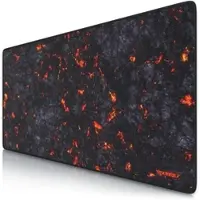 Titanwolf Gaming Mauspad XXL, glattes Stoffgewebe, Speed Mousepad 900 x 400mm große Fläche, Lavamotiv
