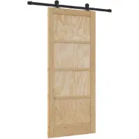 vidaXL Schiebetür ORKDAL 86 x 198,5 cm Massives Kiefernholz Natur