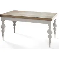 Alpi Möbel Rechteckiger Esstisch Ausziehbar Lena, Moderner Wohnzimmertisch 170-250x90x78, 5 cm , Sonoma mit Tischbeinen in Weiß