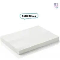 Blanc HYGIENIC Servietten weiß, 33er, 1/8 Falz, 2-lagig, 4.500 Qualitäts-Servietten, 100% Zellstoff, reißfest