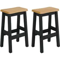 vidaXL Hoher Barhocker EKAI 2 stk. Schwarz 40 x 29 x 63 cm