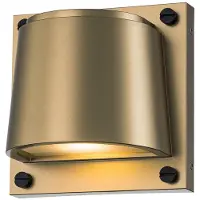 HINKLEY Elstead Scout Außenwandleuchte GU10 LED Heritage Messing lackiert IP44 Anti-Meerwasser