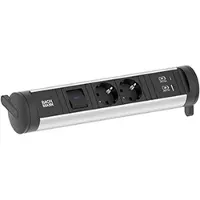 Bachmann CYCLE Base 2xCEE7/3 1xSchalter 1xUSB A/C 22W 0,2m GST18