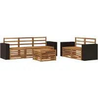 vidaXL Outdoor-Sofagarnitur 6 stk. Natur Massivholz Akazie