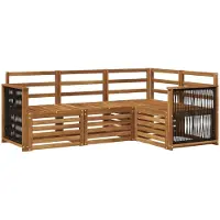 vidaXL Sofagarnituren 4 pcs Massivholz Akazie