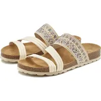 LASCANA Pantolette Mule, Sandale, offener Schuh, Sommerschuh, beige Größe 36