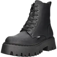 Buffalo Aspen Zip Schnürstiefel Schwarz