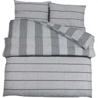 vidaXL Bettwäsche-Set Grau 260x240 cm Baumwolle