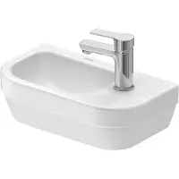 Duravit DU D-Code 2.0, HWB 400mm, 1 HL, m. ÜL, Weiß, 1 Stk.