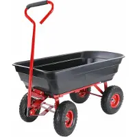 AWTOOLS Gartenwagen/Kipper, 4 Räder, 75 l