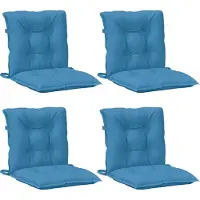 vidaXL Niedriglehner-Auflagen 4 Stk. Melange Blau 100x50x7 cm Stoff