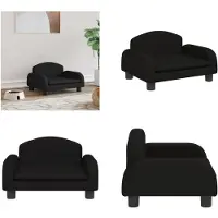 vidaXL Hundebett Schwarz 50x40x30 cm Stoff - Hundebett - Hundebetten - Hundesofa - Haustiersofa