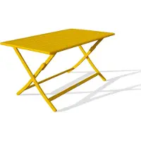DCB Groupe Gartenklapptisch, Aluminium, senfgelb