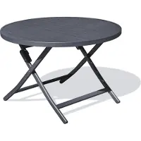 DCB Groupe Runder Gartenklapptisch, Aluminium