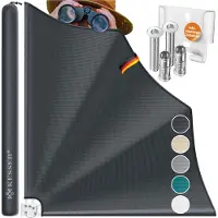Kesser Balkonfächer klappbar mit Wandhalterung | 140x140cm | Sichtschutz Balkon Windschutz | Balkonsichtschutz | Seitenmarkise | witterungsbeständig | inkl. Montagematerial |