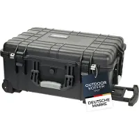 HMF ODK400 Outdoor-Trolley, Fotokoffer mit Rasterschaumstoff | 58,5 x 45 x 27,5 cm | Schwarz