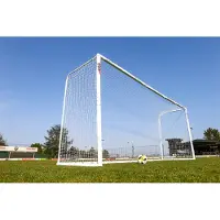Powershot Fußballtor PRO - In Deutschland hergestellt ! - 5 x 2m aus WETTERFESTES uPVC - Mit Klicksystem + Zubehör - JUGENDTOR