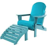 Aspero Adirondack Gartenstuhl mit Fußstütze und Auflage