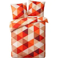 TRAUMSCHLAF Bettwäsche Nook 155x220 cm + 80x80 cm orange