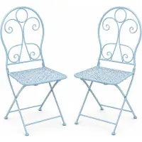 HTI Gartenstuhl 2er-Set Solea Blau