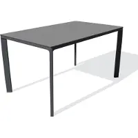 DCB Groupe Gartentisch 6 Personen, Aluminium mit Epoxid-Finish