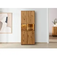 MASSIVMOEBEL24.DE Schrank Wildeiche 80x43x200 natur geölt WIEN #240