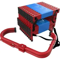SAVS ESC-10S Fluchtleiter 10 Meter - 4 Etagen - Feuerwehrleiter - Notleiter - Rettungsseil - Einziehbare Brandschutzleiter - Rettungsleiter