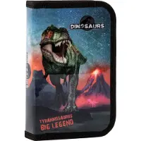Derform Dino Federtasche gefüllt 22 Teile Federmäppchen Federmappe Stifte Mäppchen Dinosaurier