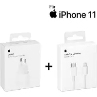 Apple iPhone 11 12 13 14 Pro Max USB-C 20W Ladegerät + 1m USB‑C auf Lightning Ladekabel