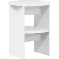 vidaXL Seitenschrank Hochglanz Weiß Ø40 x 50 cm Holzwerkstoff